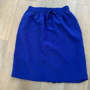 100% silk skirt, royal blue